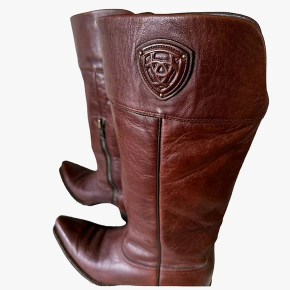 ARIAT Tall Riding Cowboy Boots - Picture 2 of 16